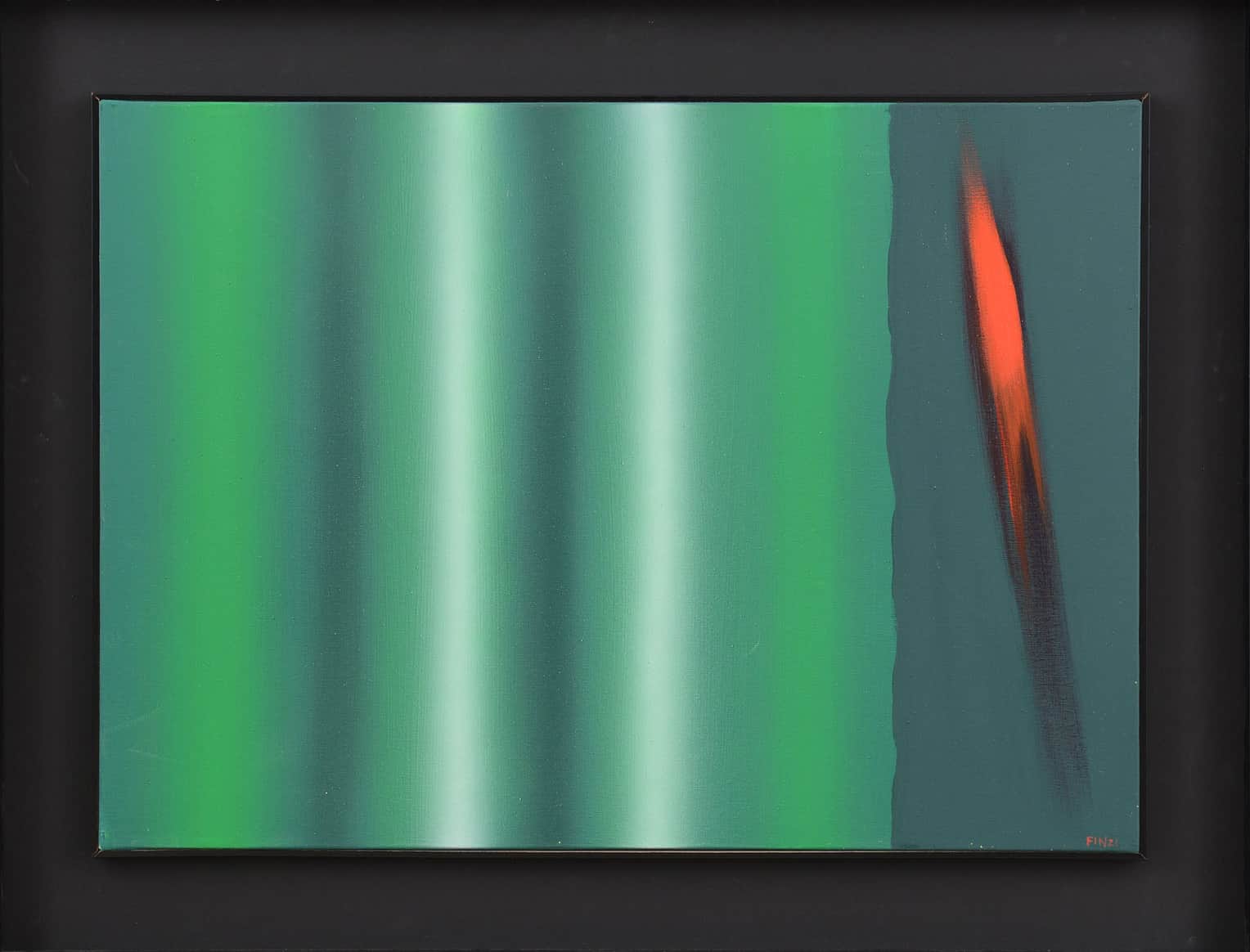 Il verso del colore verde, con cornice - Ennio Finzi