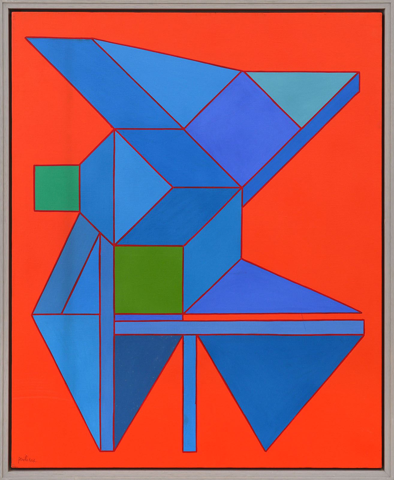 L'augurio del sole, con cornice - Achille Perilli